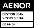 Certificado AENOR de Lean management.